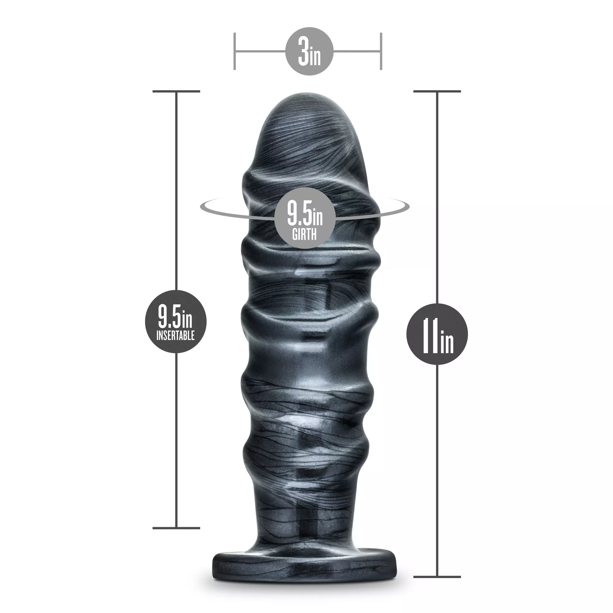 Annihilator Butt Plug 11 Inch - Jet at Spencer's