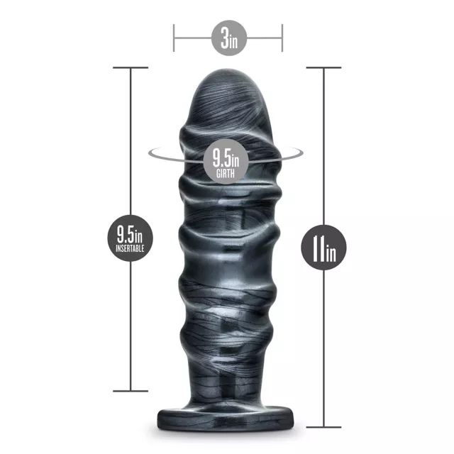 Annihilator Butt Plug 11 Inch - Jet