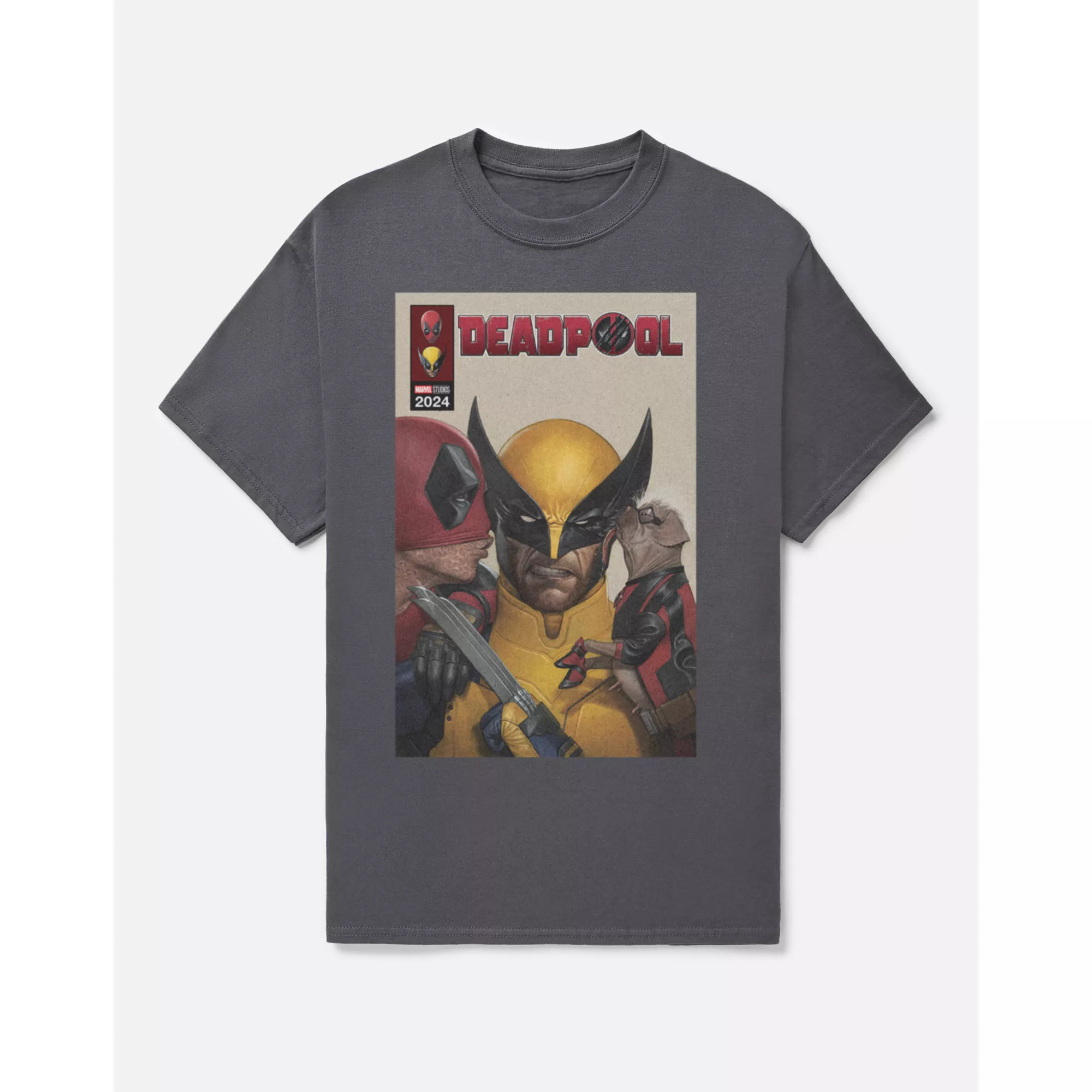 Deadpool x Wolverine Kiss T Shirt at Spencer's