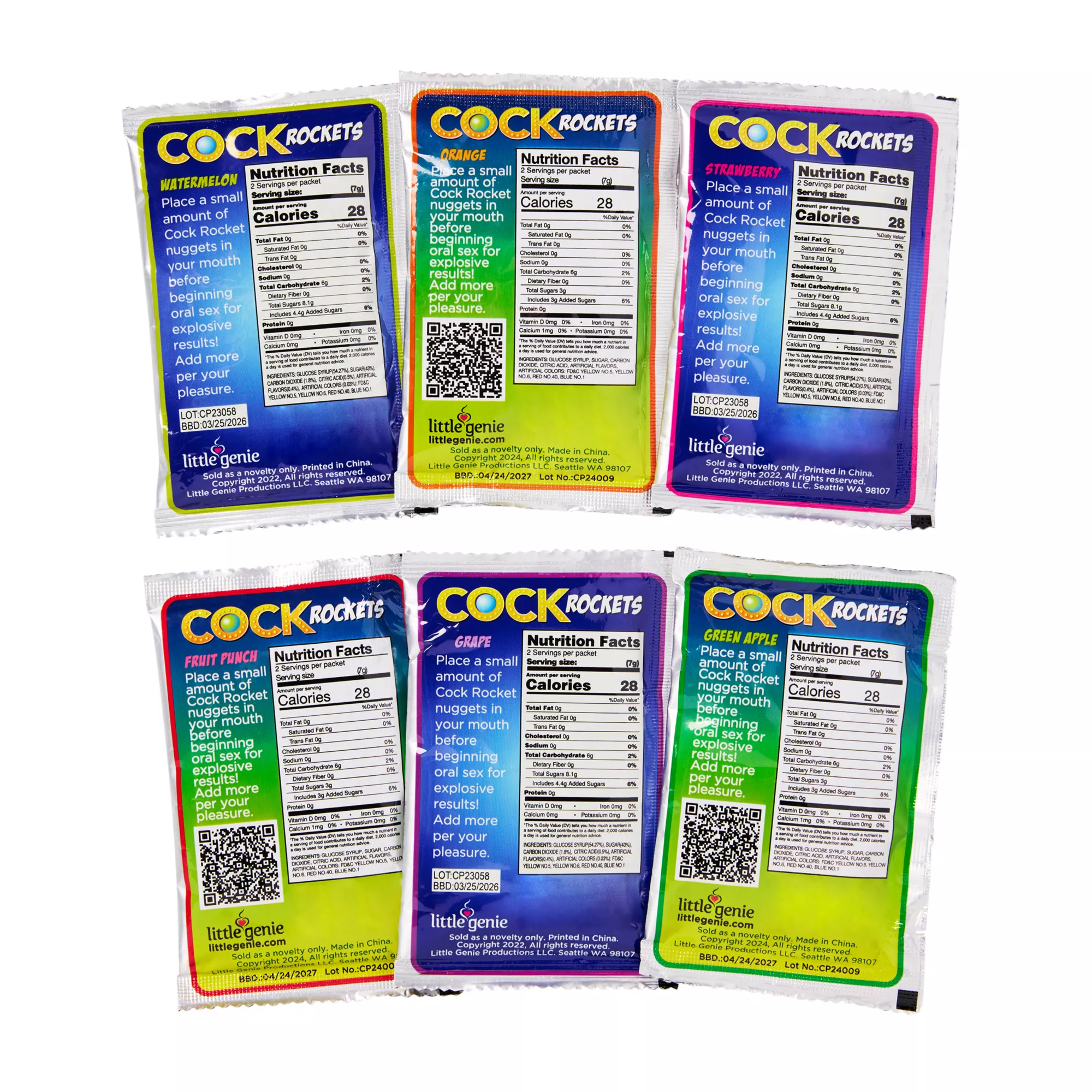 Multi-Pack Cock Rockets Oral Sex Candy - 6 Pack