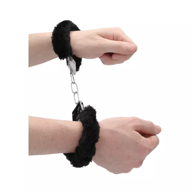 Black Furry Beginner Handcuffs at Spencer's