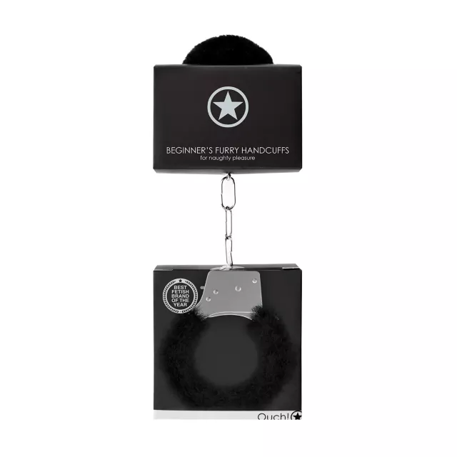 Black Furry Beginner Handcuffs at Spencer's