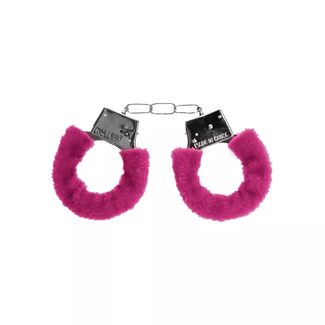 Hot Pink Furry Beginner Handcuffs at Spencer's