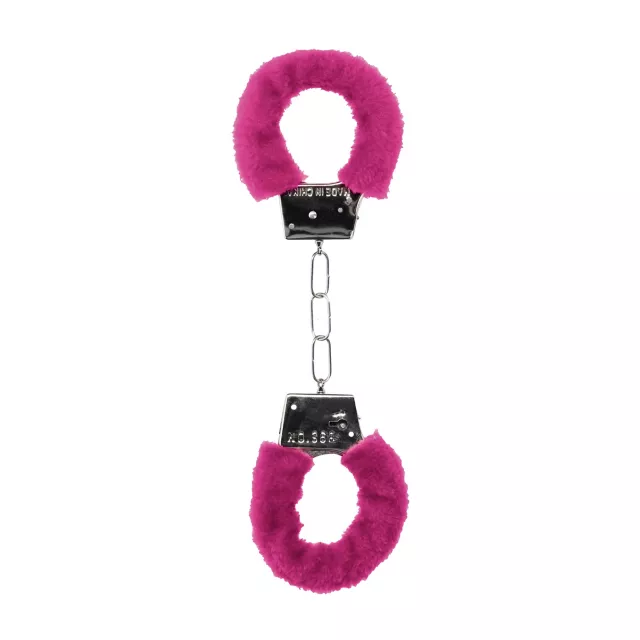 Hot Pink Furry Beginner Handcuffs at Spencer's