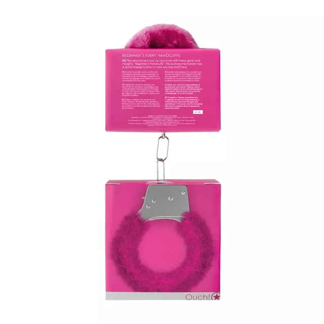 Hot Pink Furry Beginner Handcuffs at Spencer's