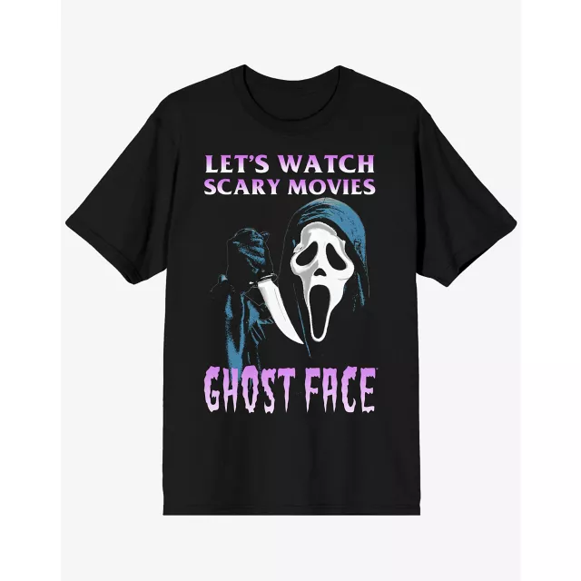 Ghost Face Let's Watch Scary Movies T Shirt at Spencer's