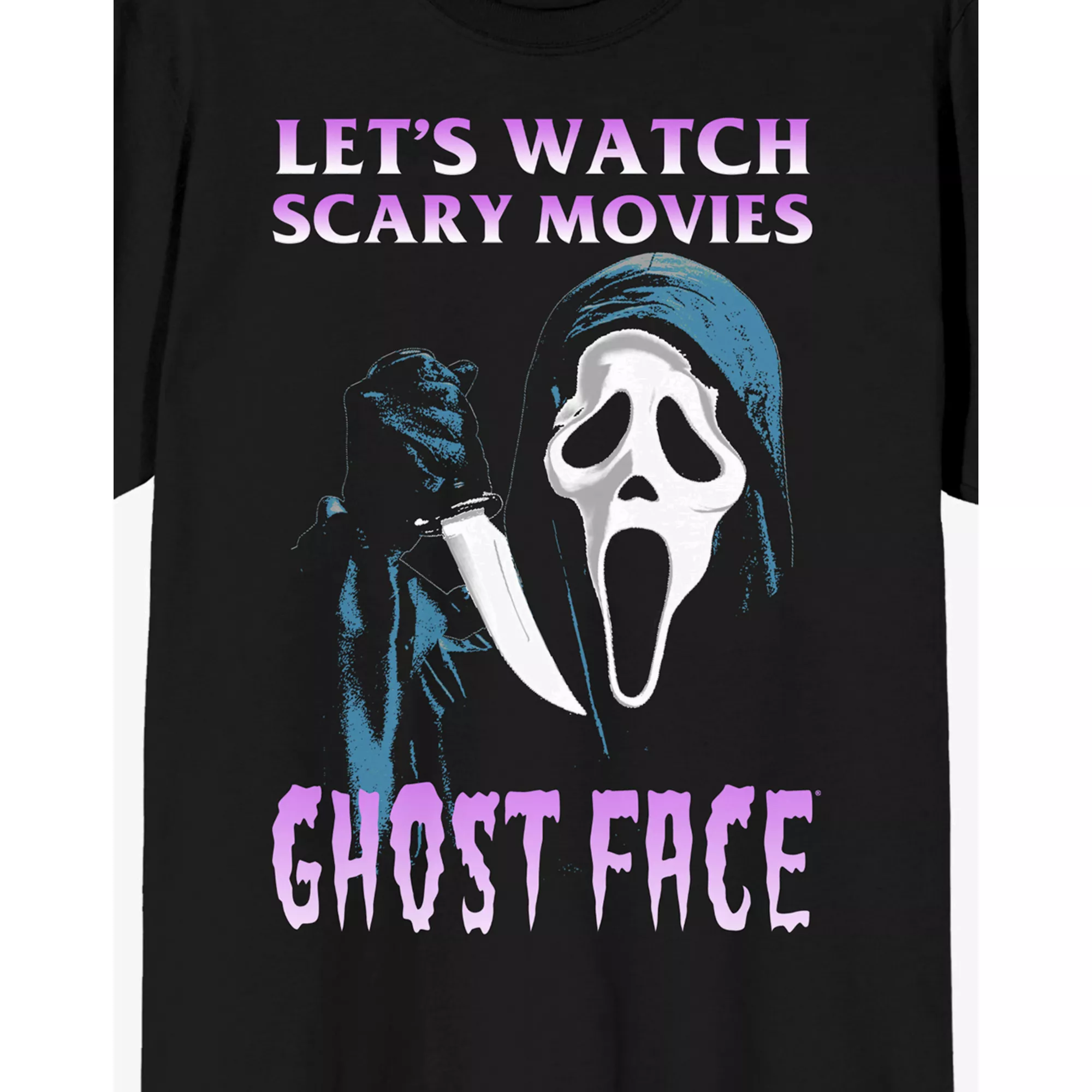 Ghost Face Let's Watch Scary Movies T Shirt at Spencer's
