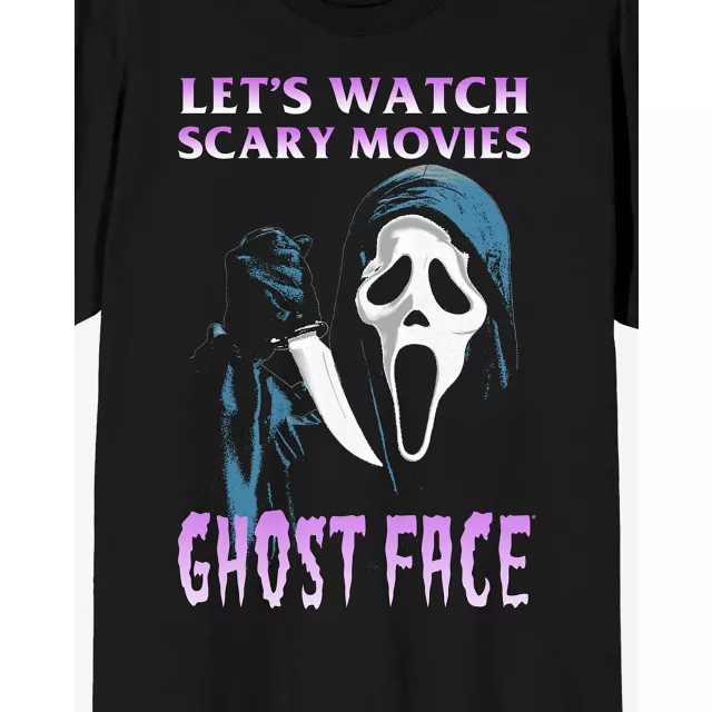 Ghost Face Let's Watch Scary Movies T Shirt at Spencer's