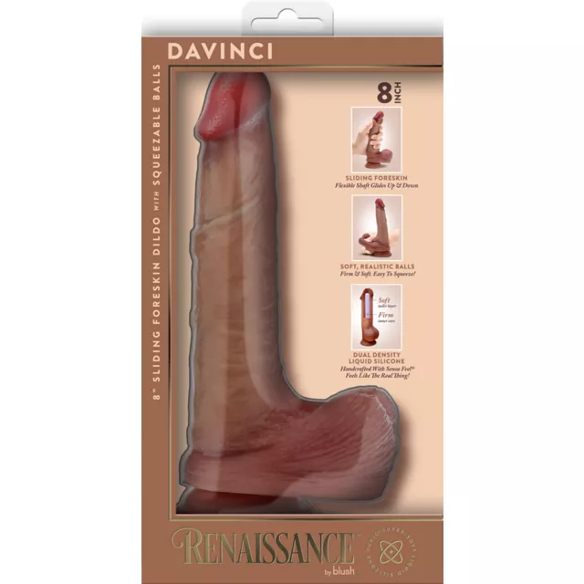 Davinci Realistic Sliding Foreskin Dildo