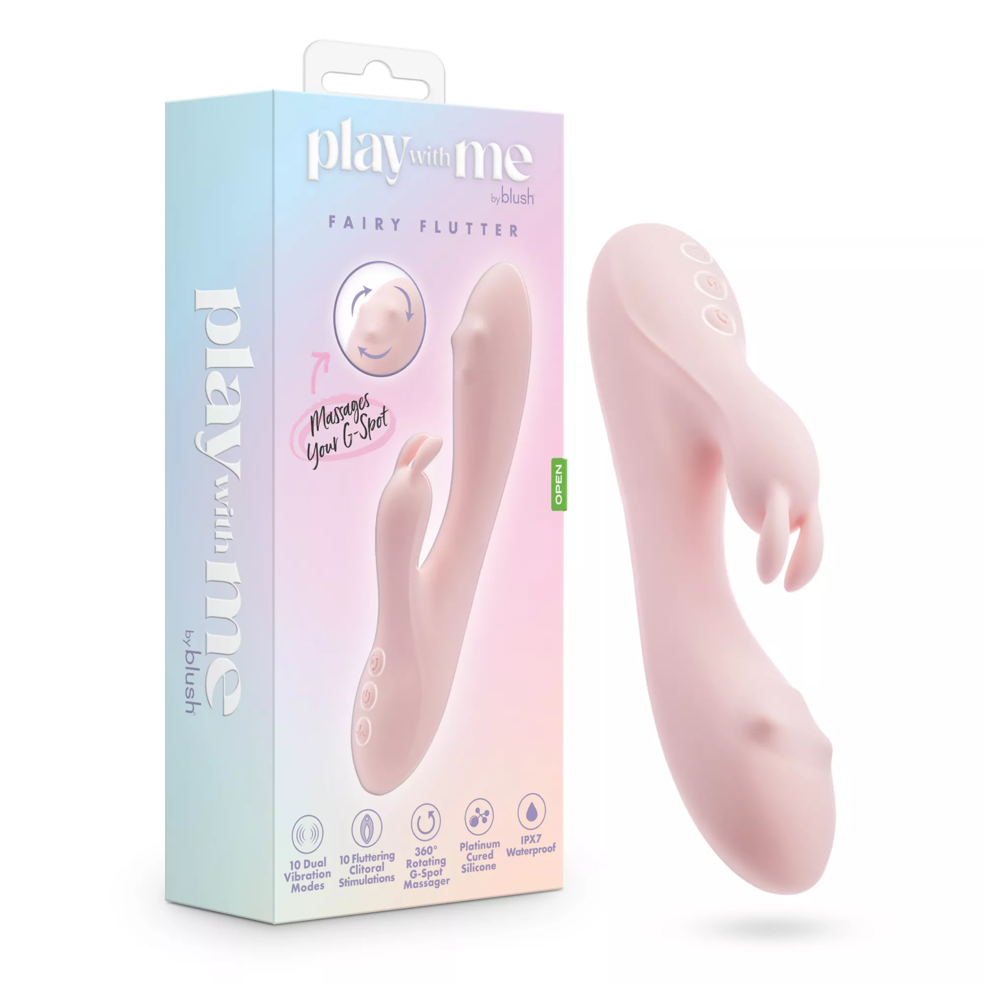 Fairy Flutter Rabbit Vibrator Pink - Play with Me at Spencer's