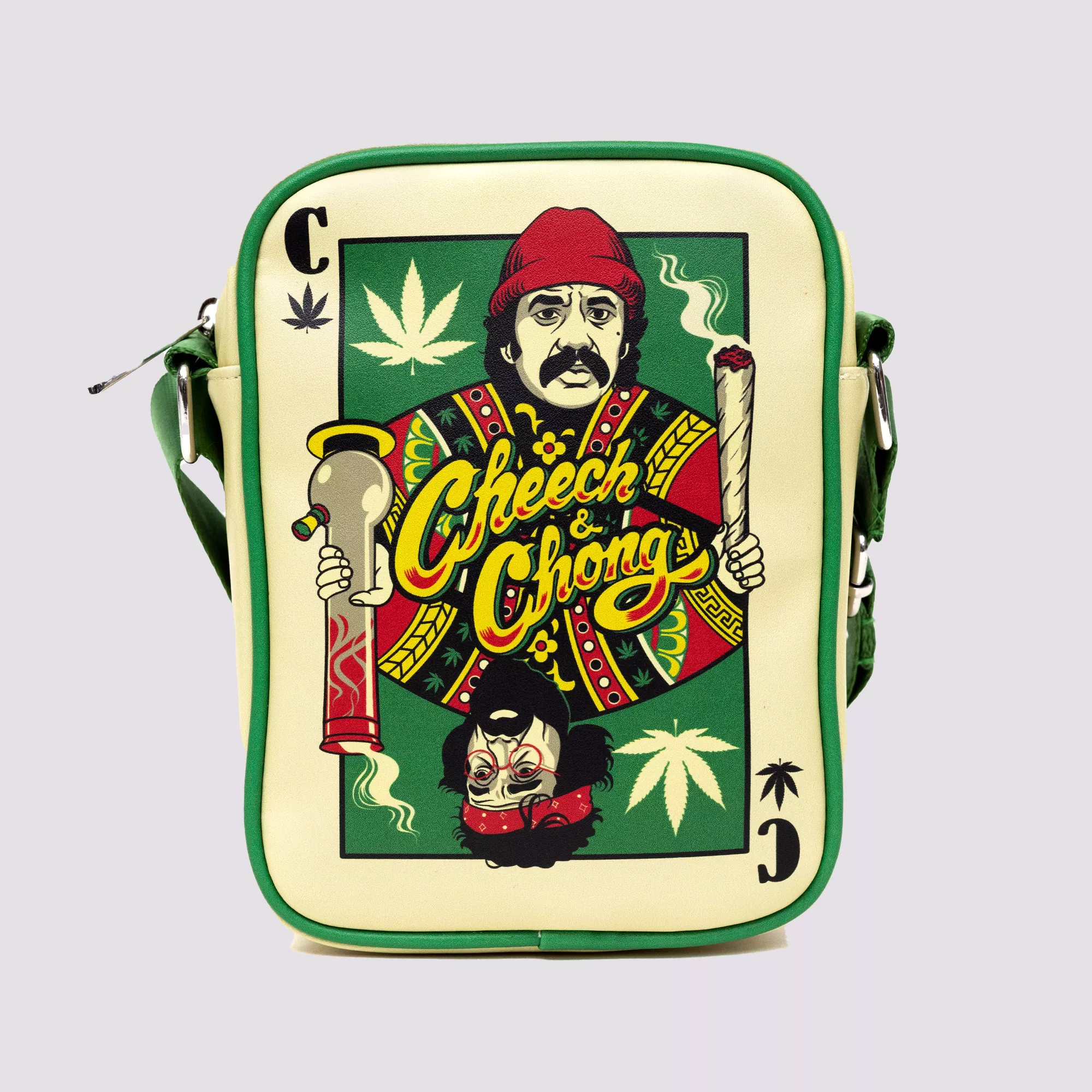 Buckle-Down Cheech & Chong C of Weeds Playing Card Crossbody Bag at Spencer's
