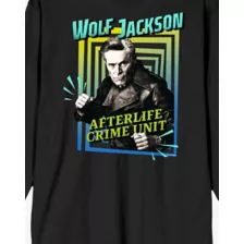 Wolf Jackson Afterlife Crime Unit Long Sleeve T Shirt - Beetlejuice Beetlejuice at Spencer's