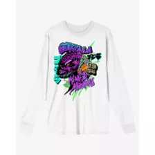 Godzilla King of Monsters Retro Graffiti Long Sleeve T Shirt at Spencer's