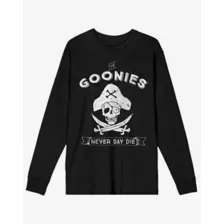 Never Say Die Skull and Crossbones T Shirt - The Goonies at Spencer's