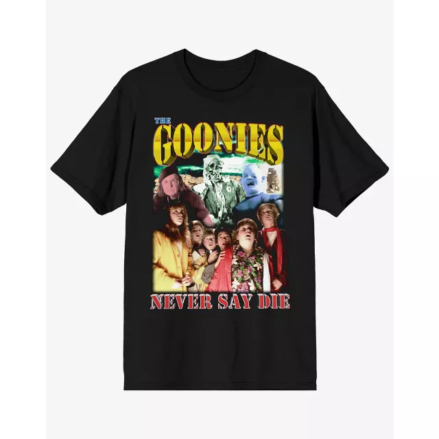Never Say Die Collage T Shirt - The Goonies at Spencer's