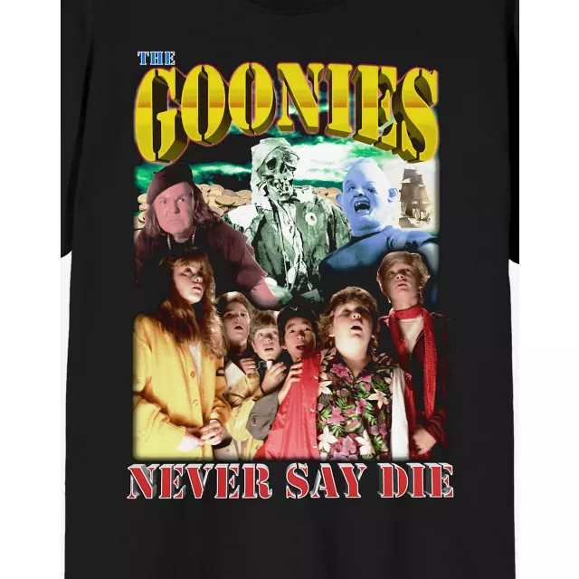 Never Say Die Collage T Shirt - The Goonies at Spencer's