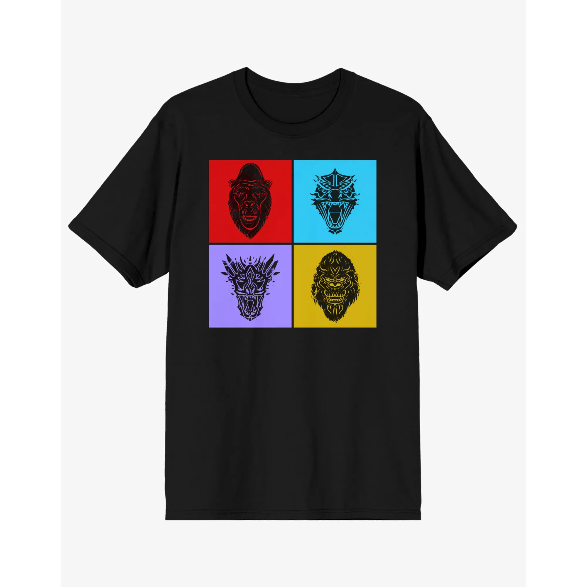 Godzilla and Kong Colorblock T Shirt - Godzilla x Kong: The New Empire at Spencer's