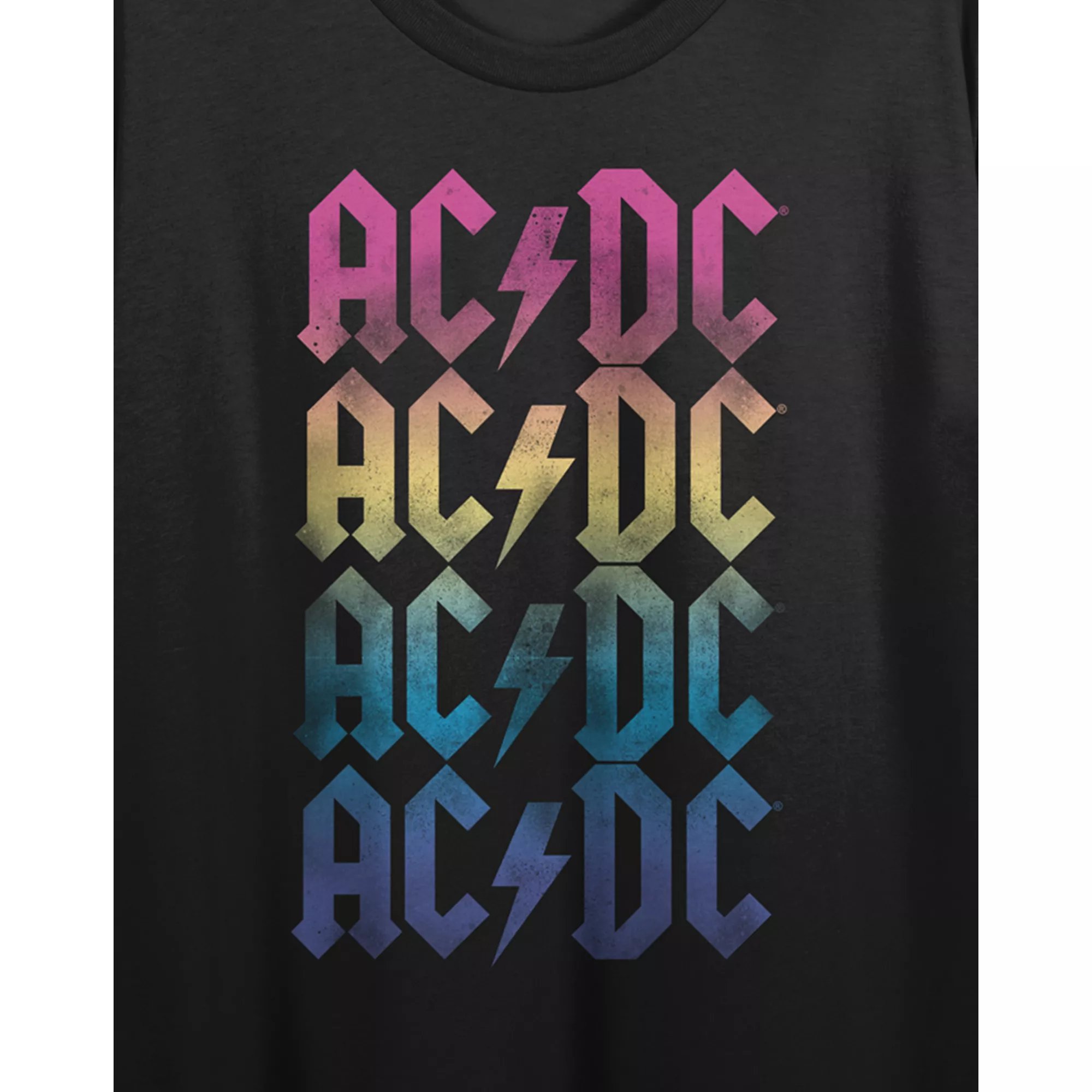 ACDC Rainbow Logo Cropped T Shirt at Spencer's