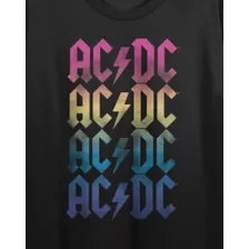 ACDC Rainbow Logo Cropped T Shirt at Spencer's