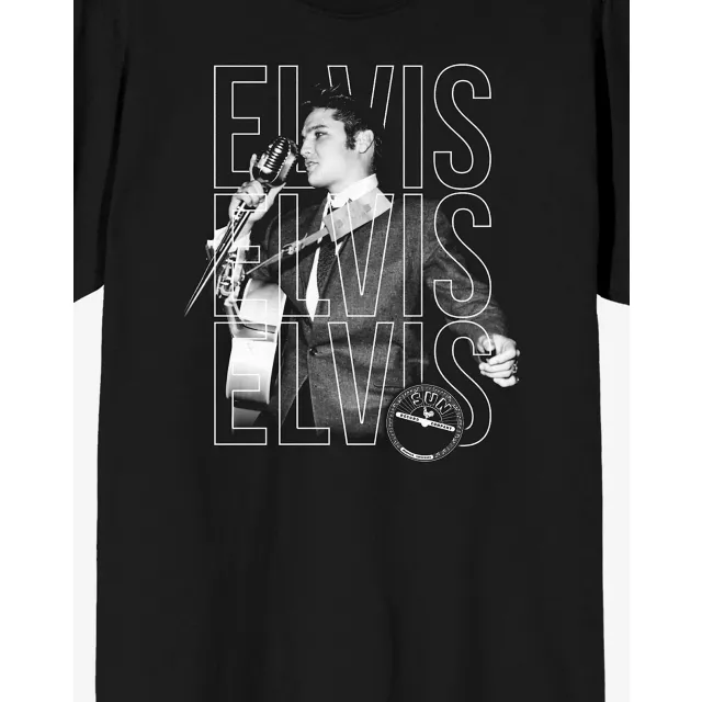 Elvis Presley Stacked Text T Shirt at Spencer's