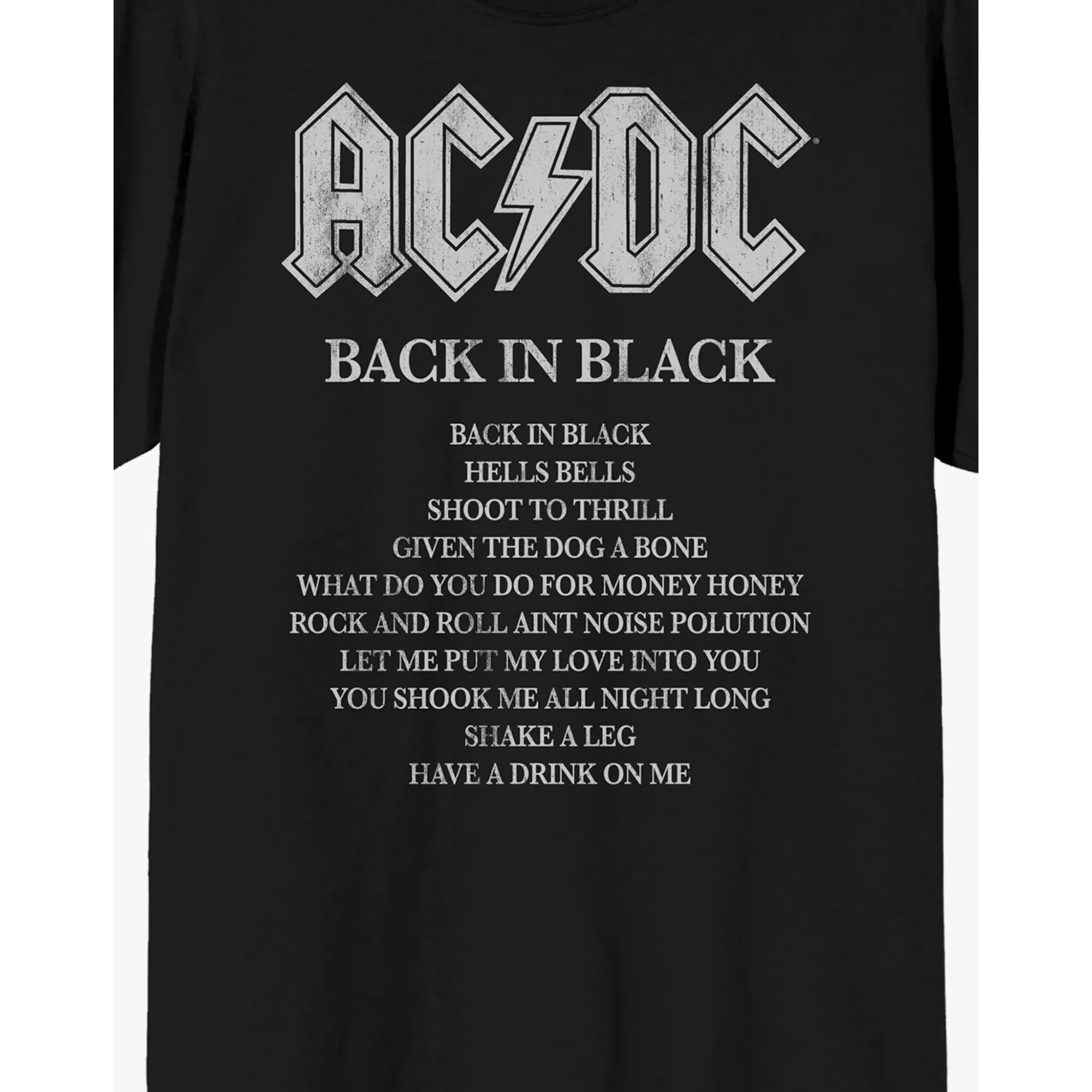 ACDC Back in Black T Shirt at Spencer's