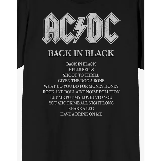 Back in Black T Shirt - ACDC
