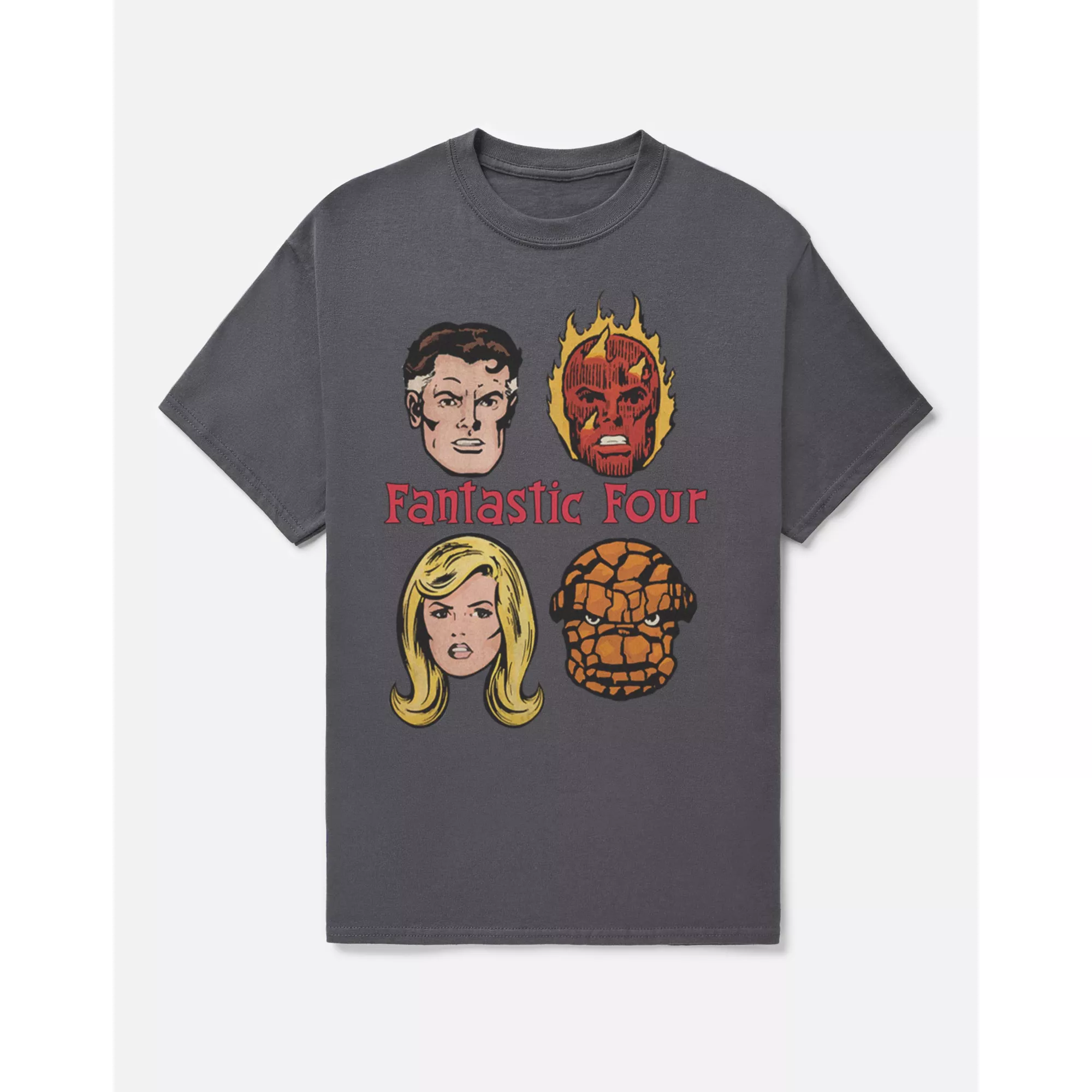 Grey Fantastic Four Portrait T Shirt at Spencer's