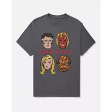 Grey Fantastic Four Portrait T Shirt at Spencer's