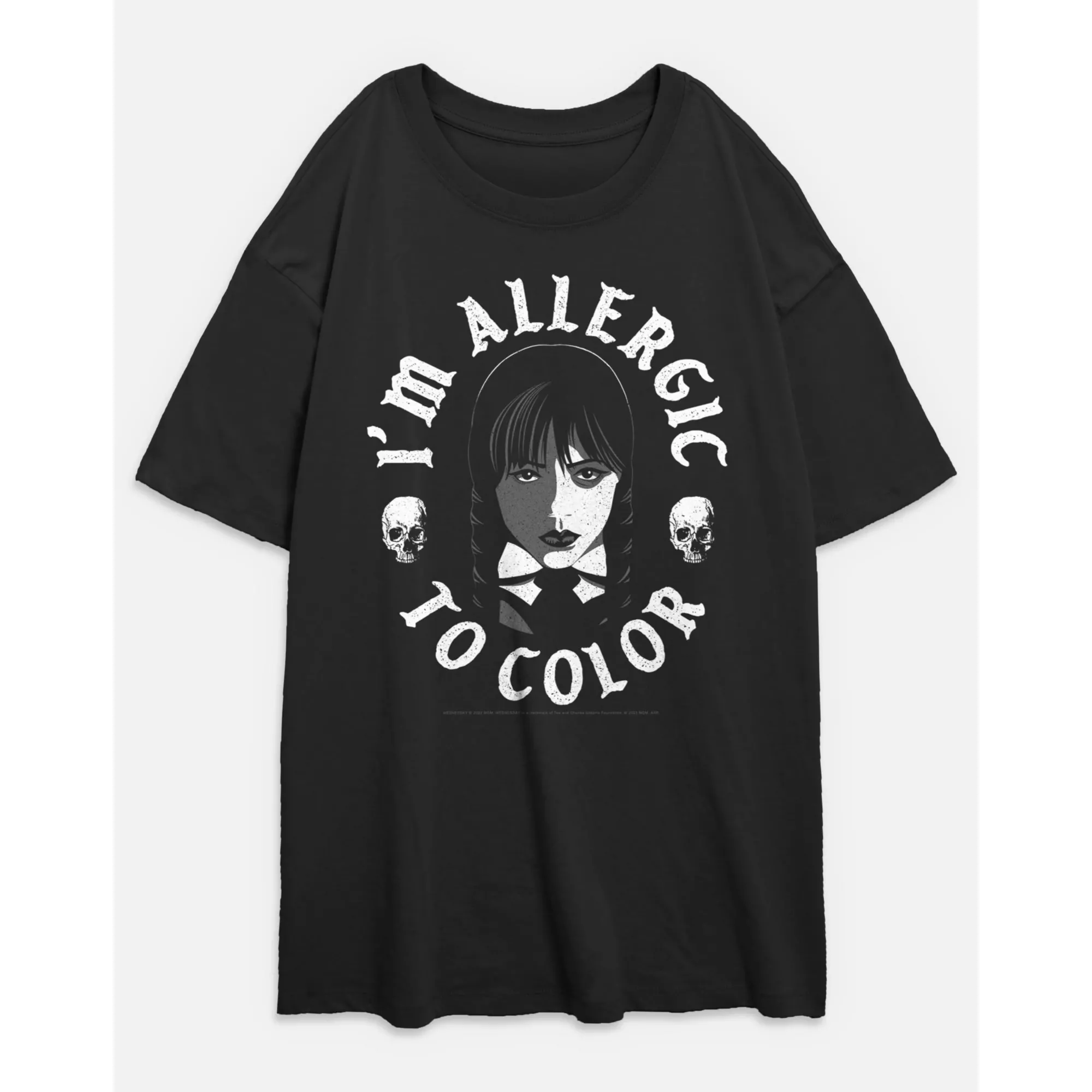 Allergic to Color T Shirt - Wednesday at Spencer's