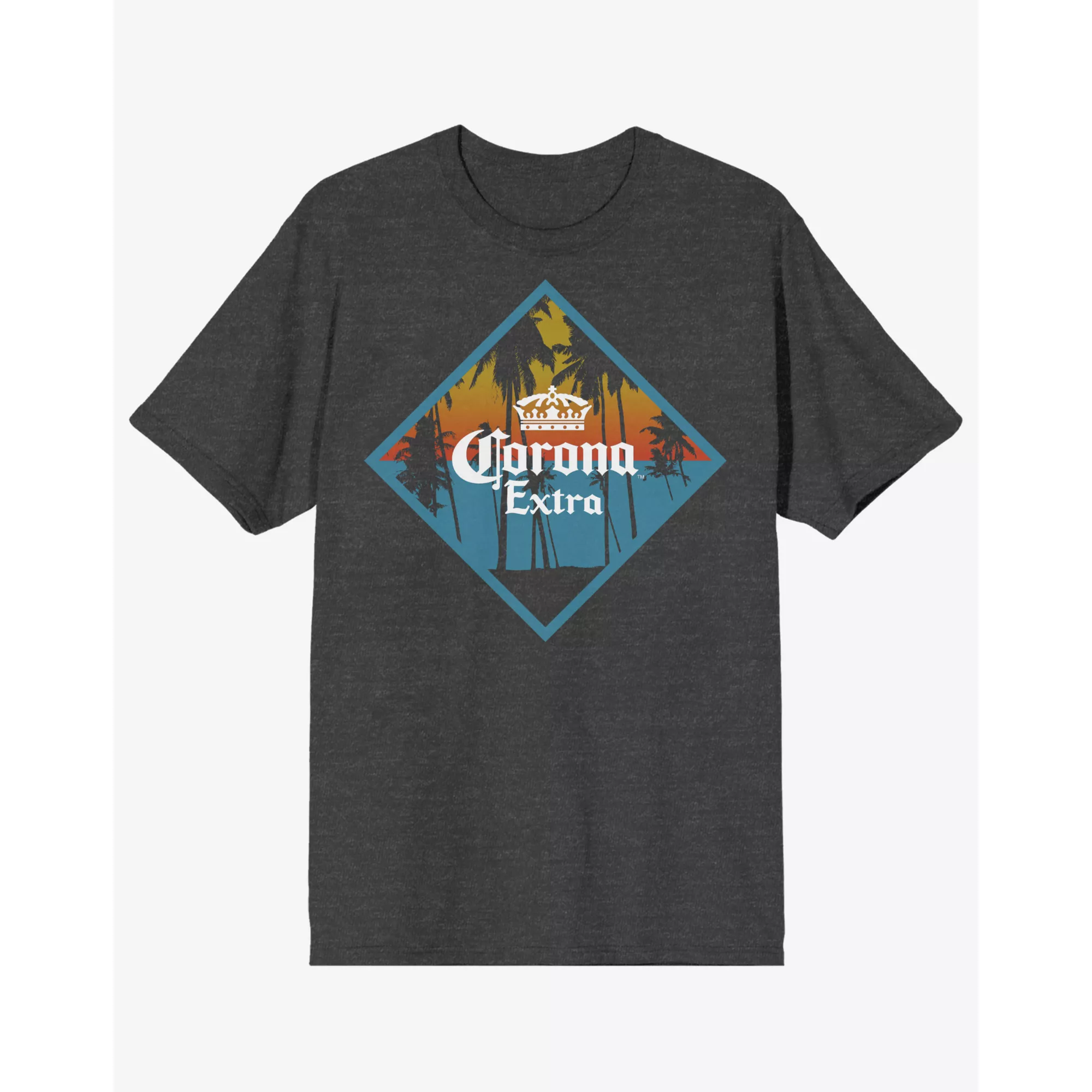 Corona Palm Tree T Shirt - Gray at Spencer's