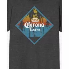 Corona Palm Tree T Shirt - Gray at Spencer's
