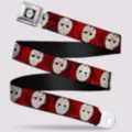 Buckle-Down Jason Voorhees Hockey Mask Seatbelt Belt - Friday the 13th at Spencer's