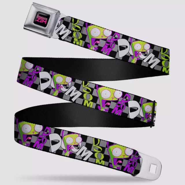Buckle-Down Checkered GIR Doom Seatbelt Belt - Invader Zim at Spencer's