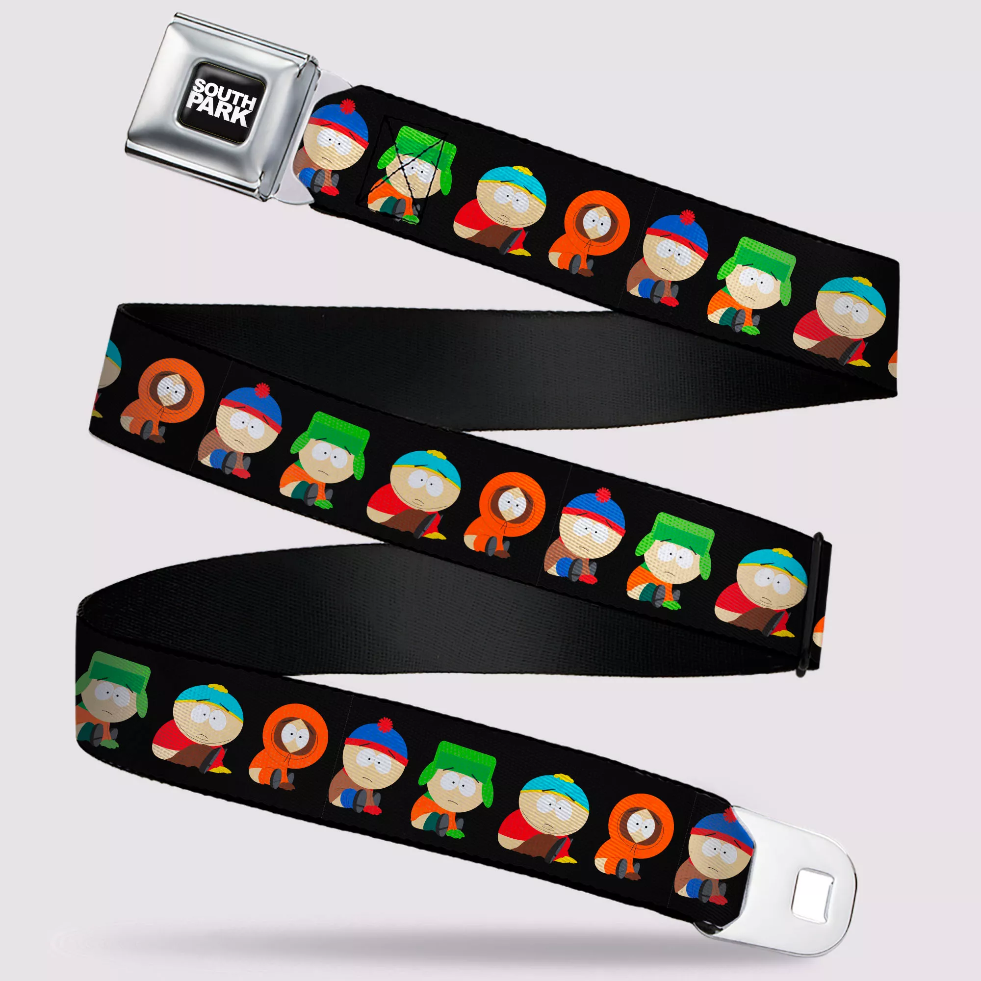 Buckle-Down South Park Cartman Kenny Kyle Stan Seatbelt Belt at Spencer's