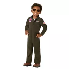 Toddler Top Gun Flight Suit Jumpsuit Costume -  Top Gun at Spencer's