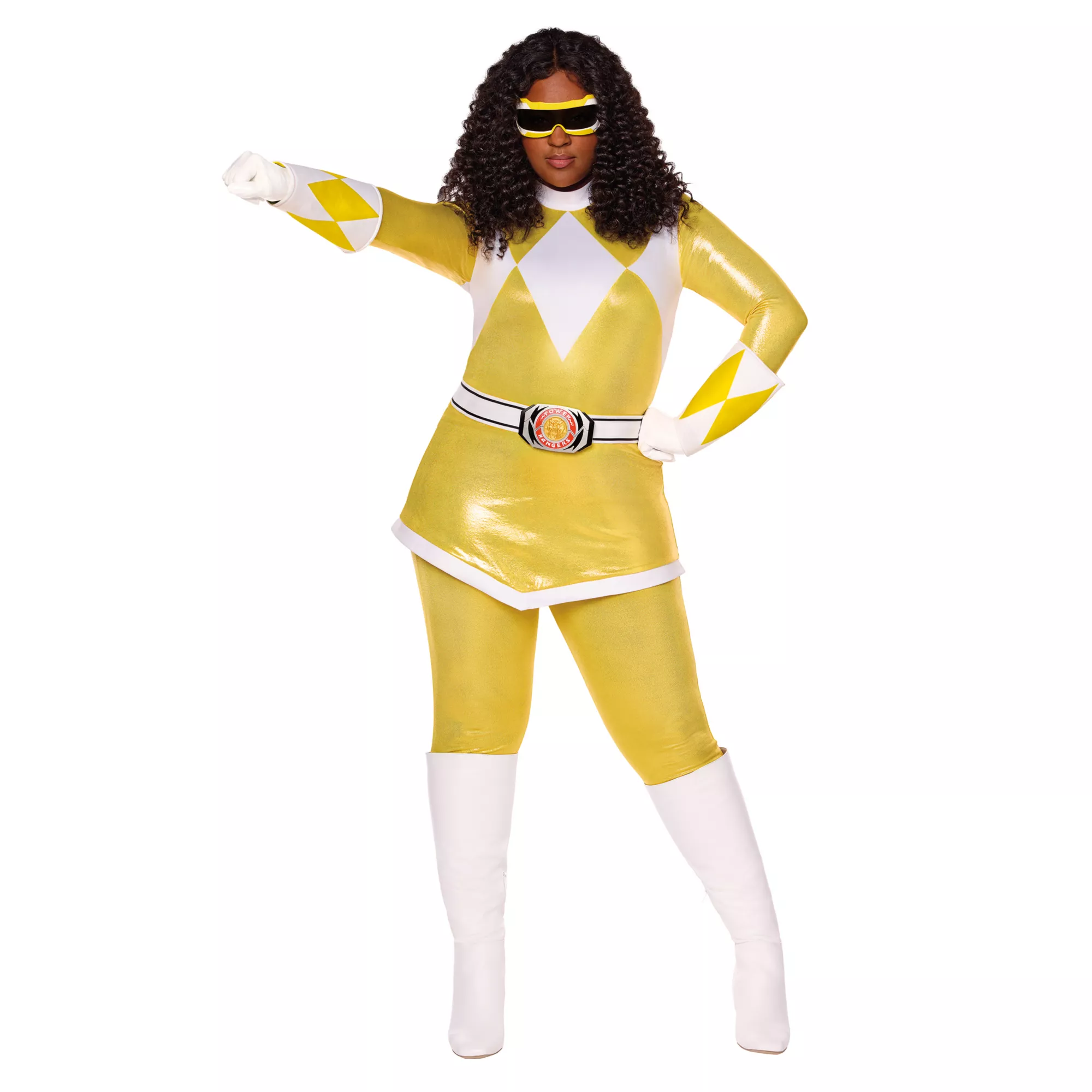 Adult Yellow Power Ranger Costume - Mighty Morphing Power Rangers