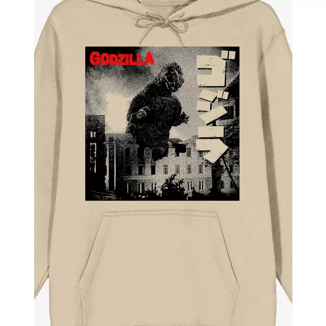 Beige Godzilla Hoodie at Spencer's
