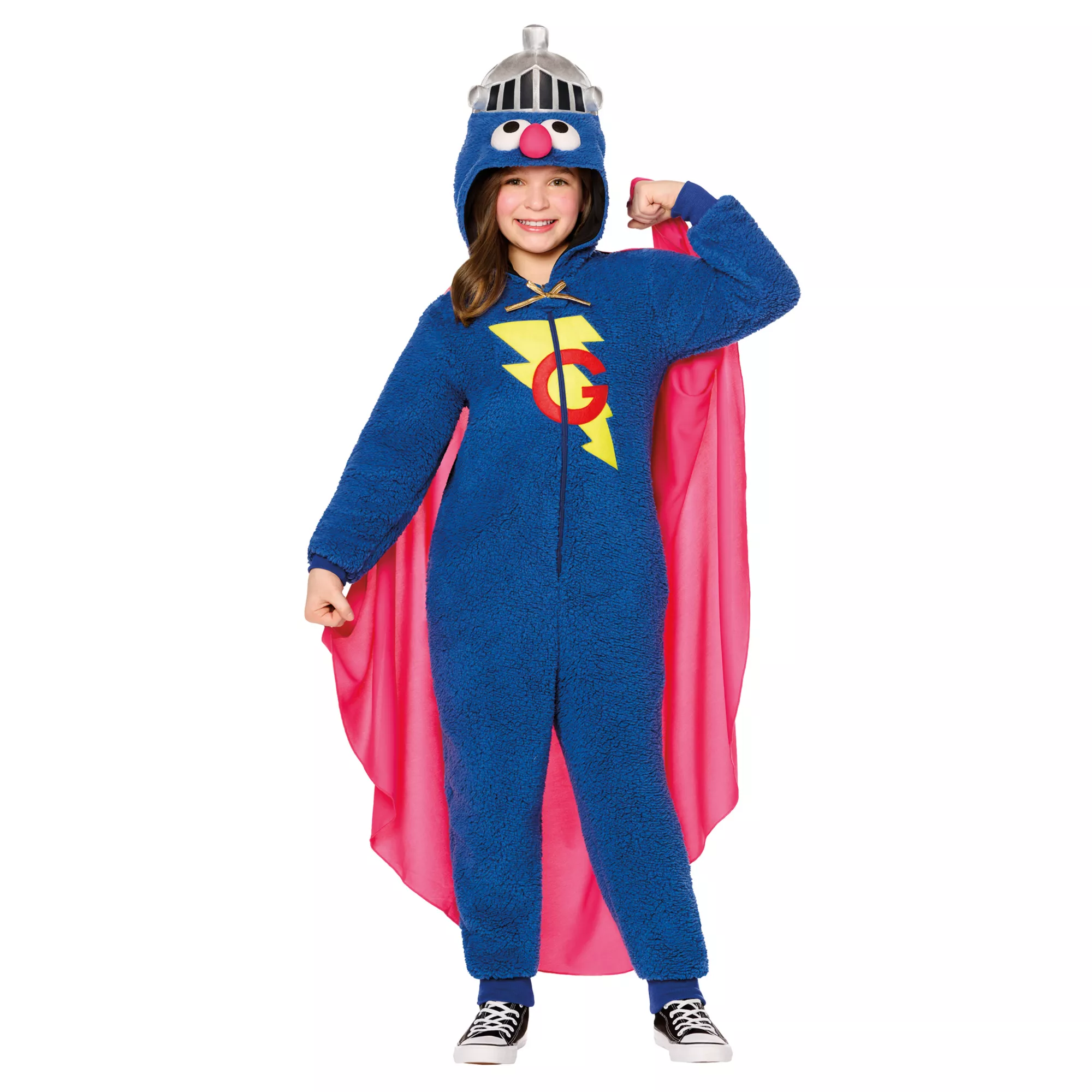 Kids Super Grover Jumpsuit Costume - Sesame Street at Spirit Halloween