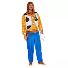 Adult Woody Hooded Plush Jumpsuit Costume - Toy Story at Spirit Halloween