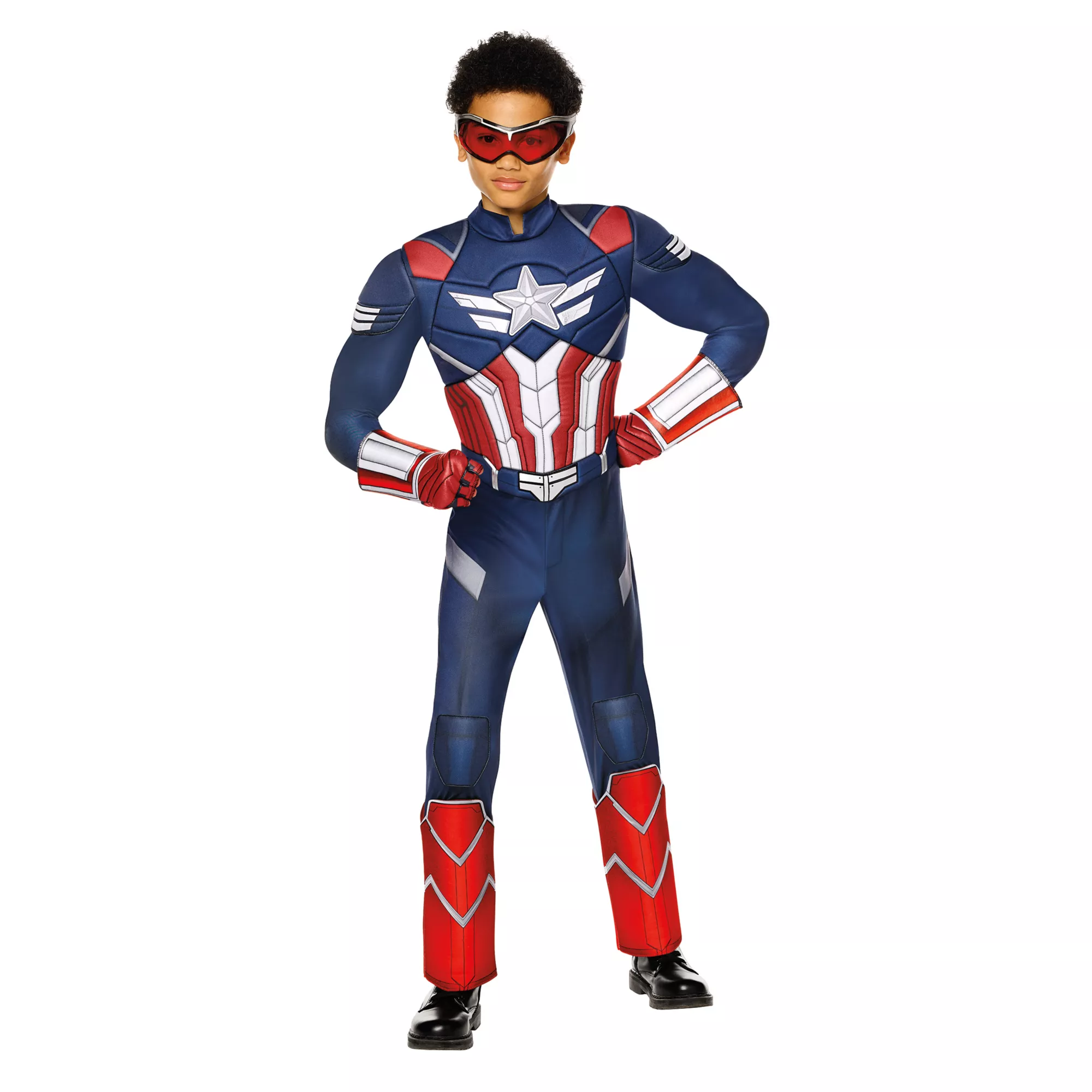 Kids Captain America Muscle Jumpsuit Costume - Brave New World at Spirit Halloween