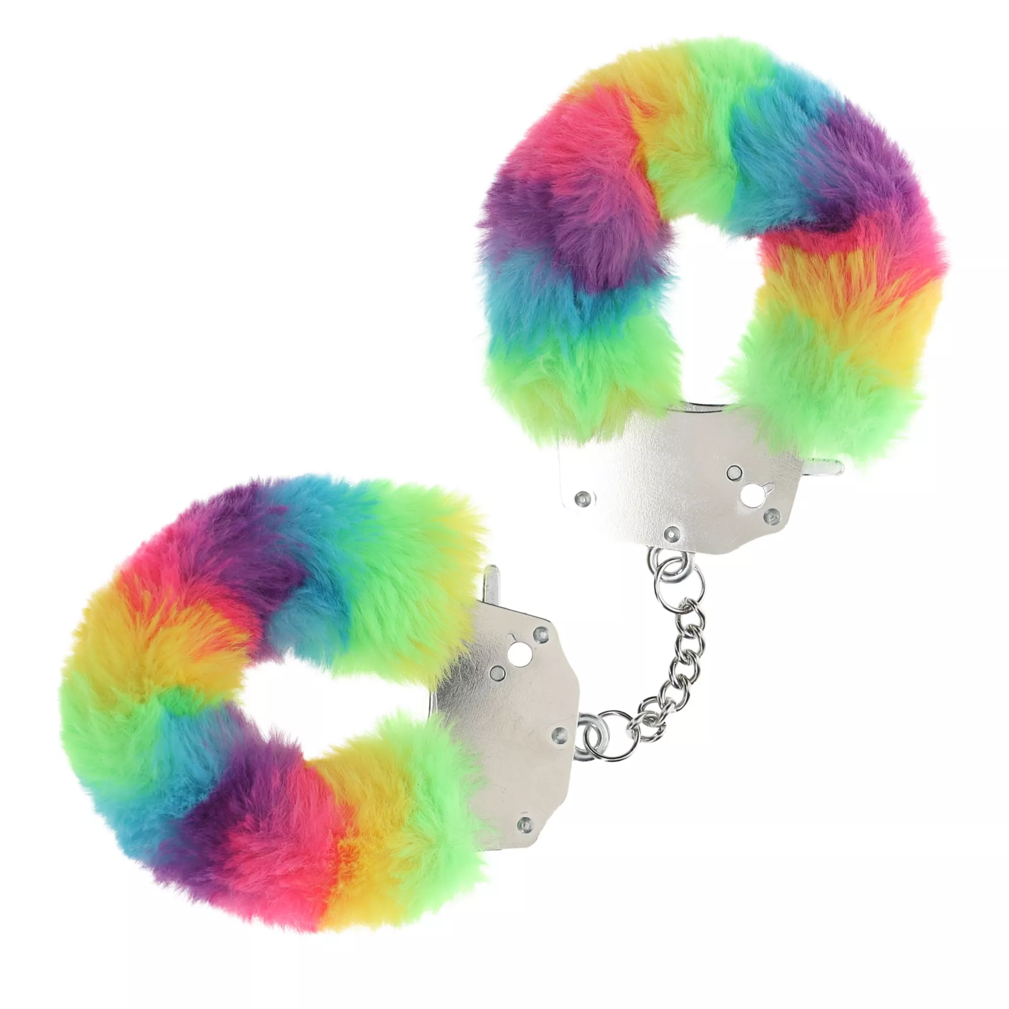 Rainbow Furry Handcuffs at Spencer's