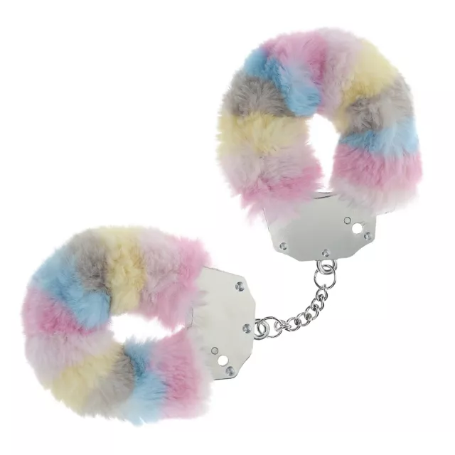 Multi-Color Furry Handcuffs at Spencer's
