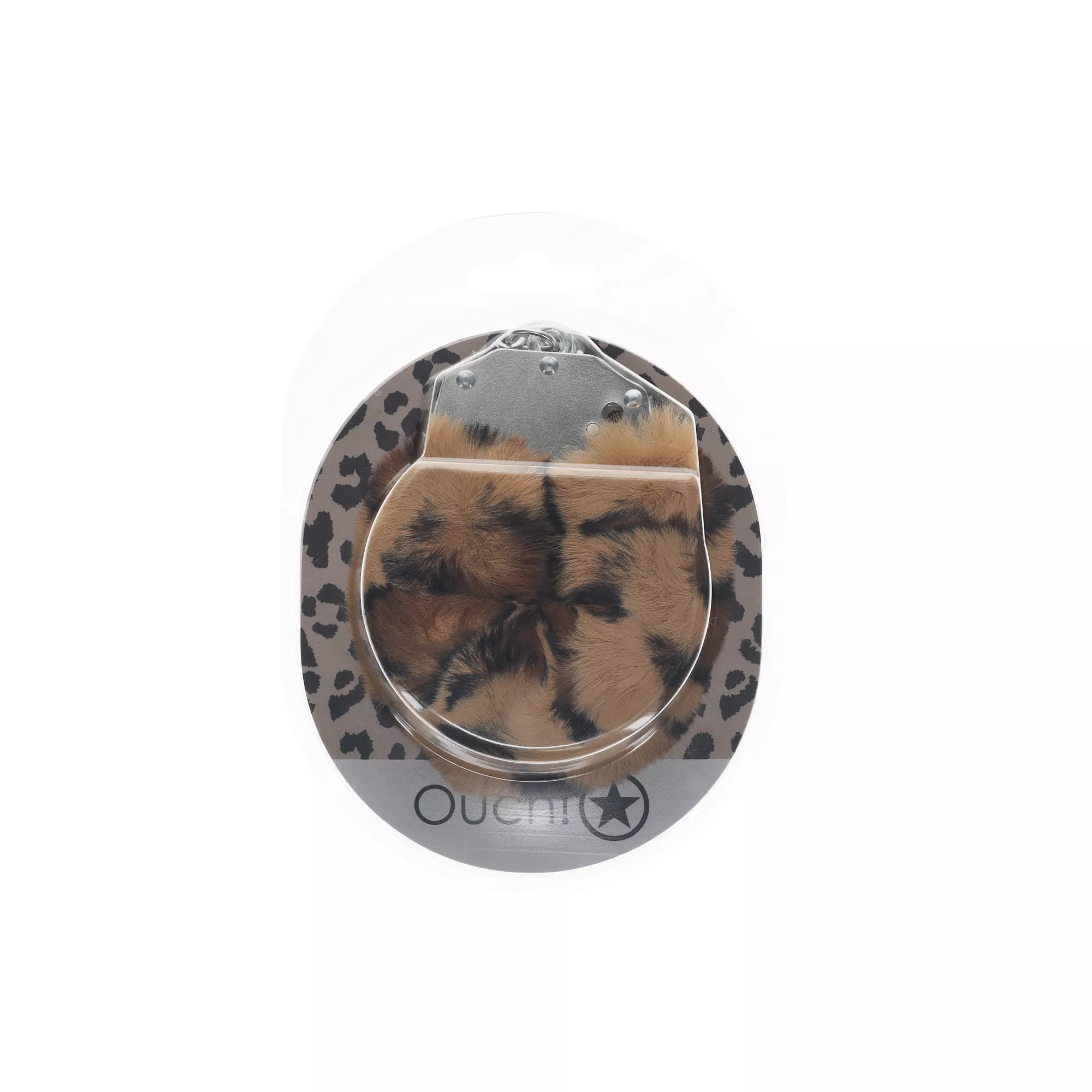 Leopard Print Furry Handcuffs at Spencer's