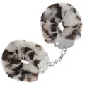 Snow Leopard Print Furry Handcuffs at Spencer's