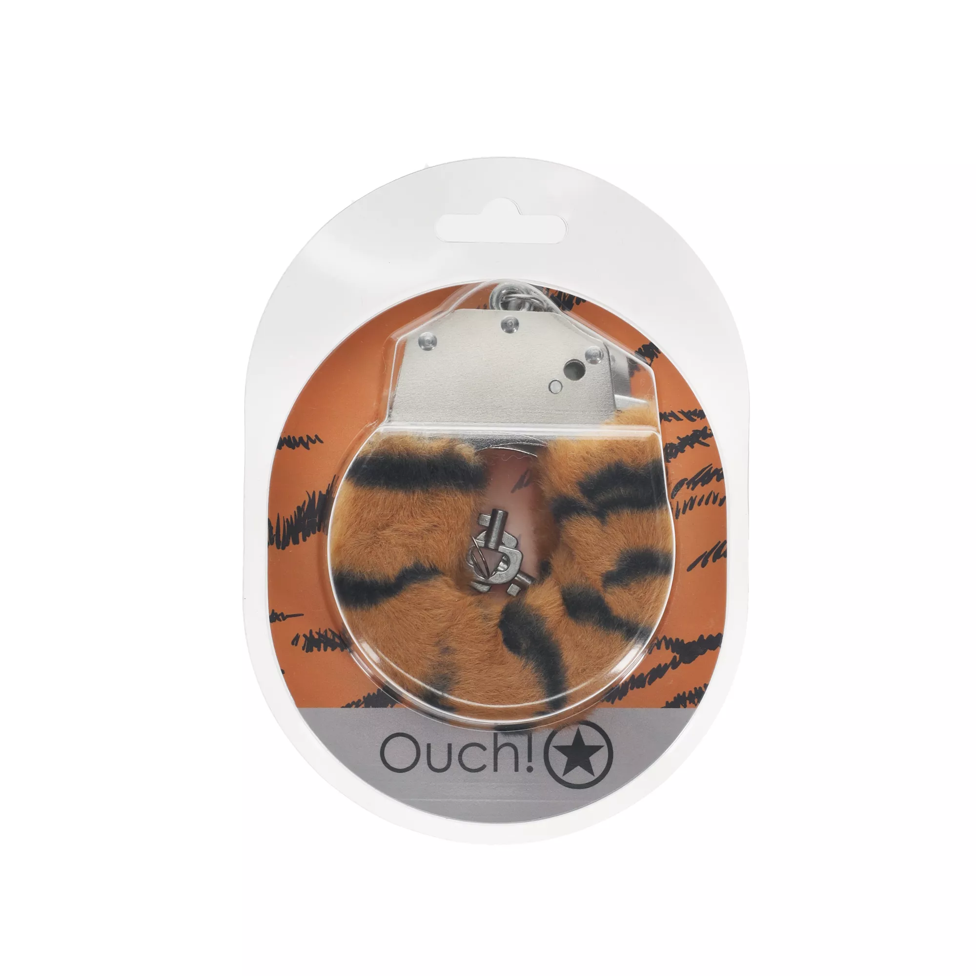 Tiger Print Furry Handcuffs at Spencer's