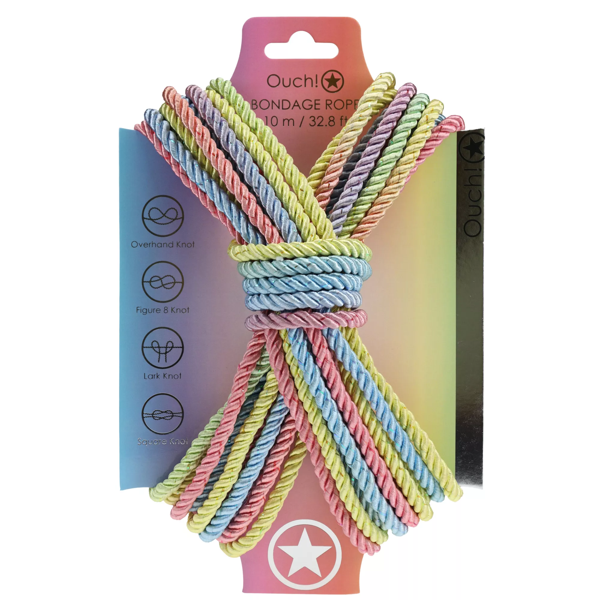 Ouch Pastel Multi-Color Bondage Rope at Spencer's