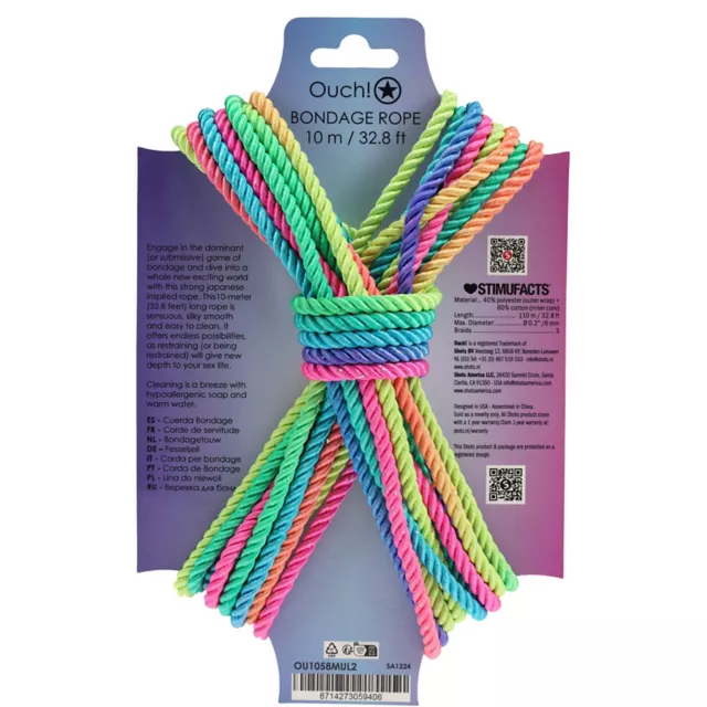 Ouch Multi-Color Bondage Rope at Spencer's
