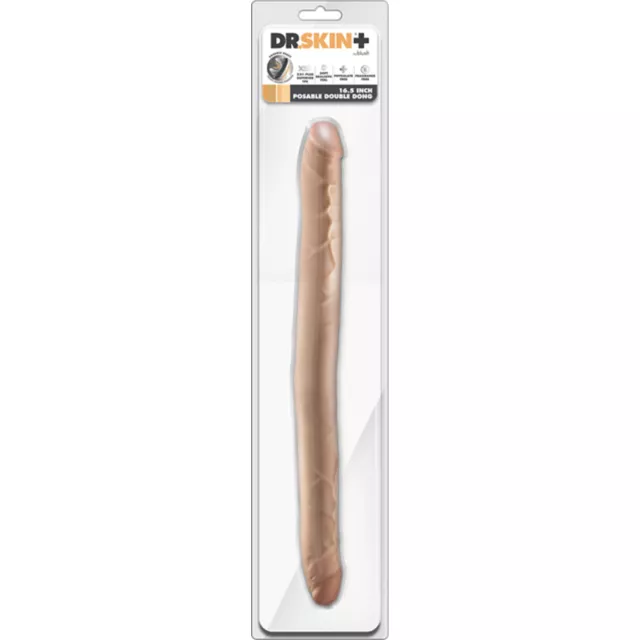 Dr. Skin Posable Double Dong Dildo Beige at Spencer's