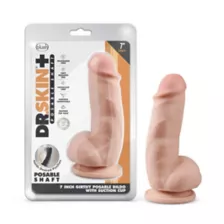 Dr. Skin Girthy Posable Dildo with Balls Vanilla at Spencer's