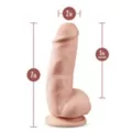 Dr. Skin Girthy Posable Dildo with Balls Vanilla at Spencer's